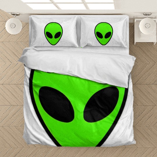 Alien Head Pocket Patch Area 51 Bedding Sets