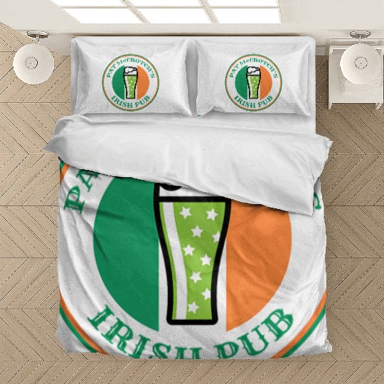 Pat Mccrotch'S Irish Pub Green Beer St Patric Day Bedding Sets