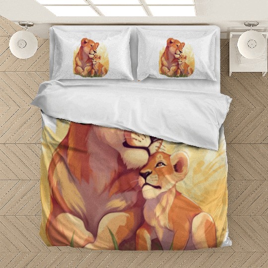 Lion cub with mother Bedding Sets