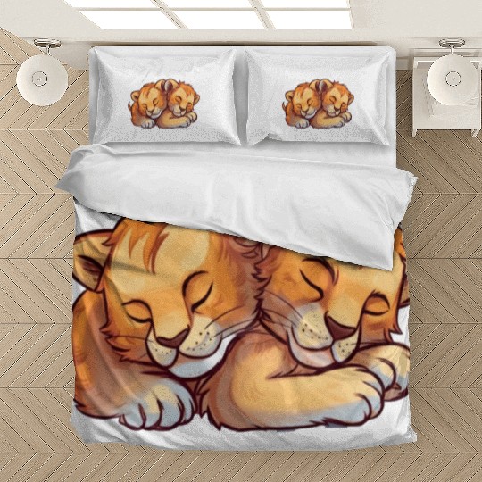 Sleeping Lion Cubs Bedding Sets