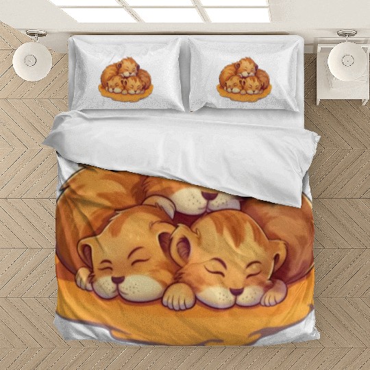 Sleeping lion cubs Bedding Sets