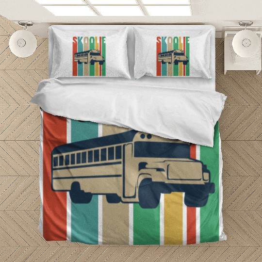Skoolie Design For A School Bus Lover Bedding Sets