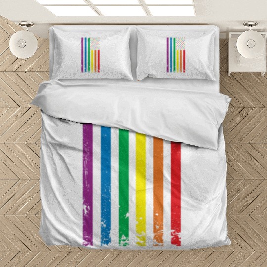 Rhode Island Pride Month Pride Flag LGBT Community Bedding Sets