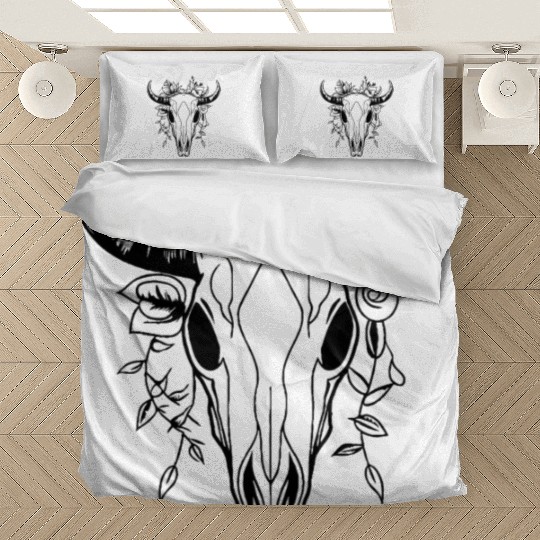 Cow Skull Boho Bedding Sets