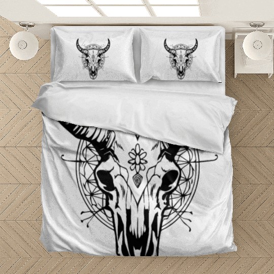 Cow Skull Boho Bedding Sets
