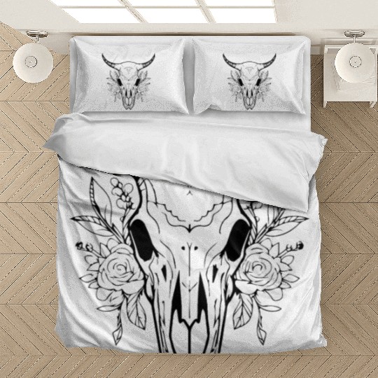 Cow Skull Boho Bedding Sets