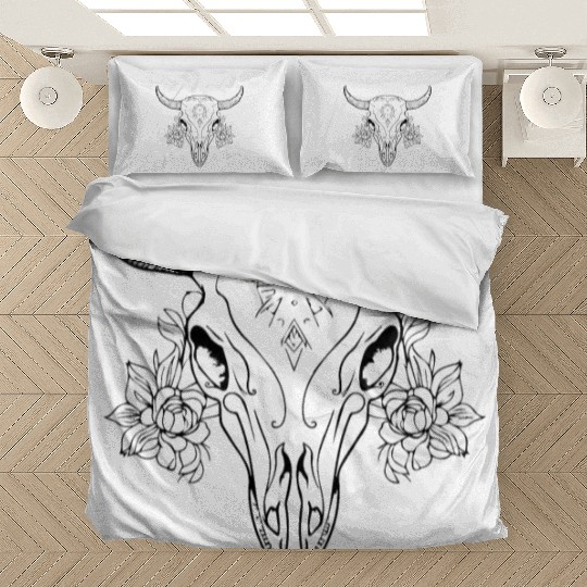 Cow Skull Boho Bedding Sets