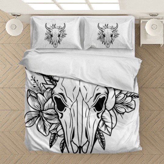 Cow Skull Boho Bedding Sets