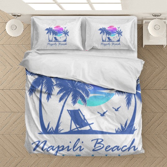 Napili Beach Hawaii Family Vacation Sunset Bedding Sets