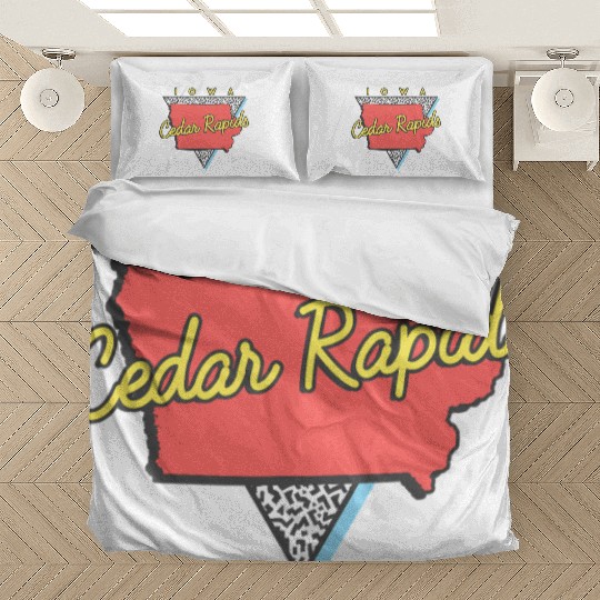 Cedar Rapids Iowa Triangle Ia City Bedding Sets