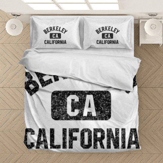 Berkeley Ca California Gym Style Gray W Distress Bedding Sets