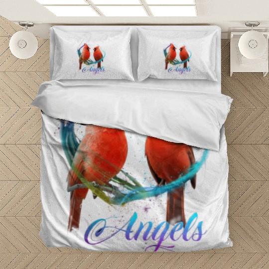Cardinal Bird I Believe There Are Angels Among Us Bedding Sets