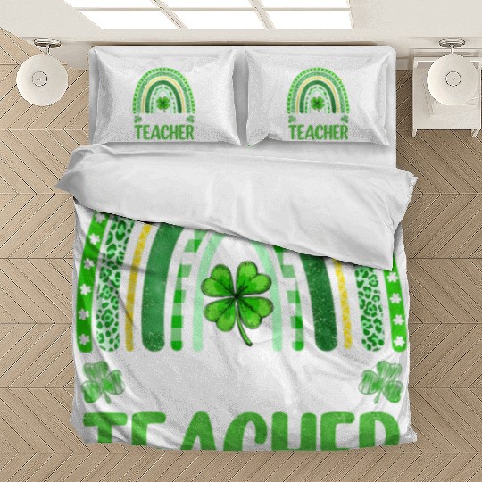 One Lucky Teacher Rainbow St Patrick’S Day Bedding Sets