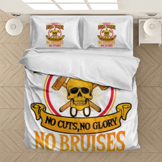 Sheet Metal Worker On Back Of Bedding Sets