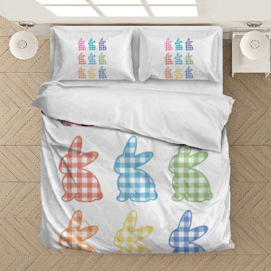 Easters For Plaid Easter Bunny Gingham Bedding Sets