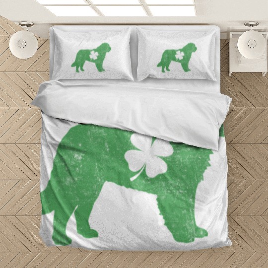 Awesome Bernard Saint Patrick'S Day Dog Dad Mom Bedding Sets