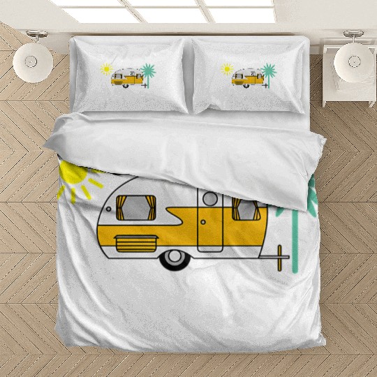 Rv There Yet Trailer Camping Vacation Bedding Sets