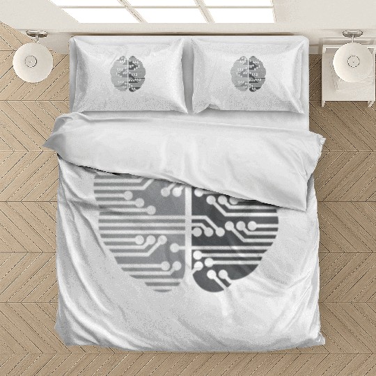 Computer Circuit Digital Brain Ai Neural Network Bedding Sets