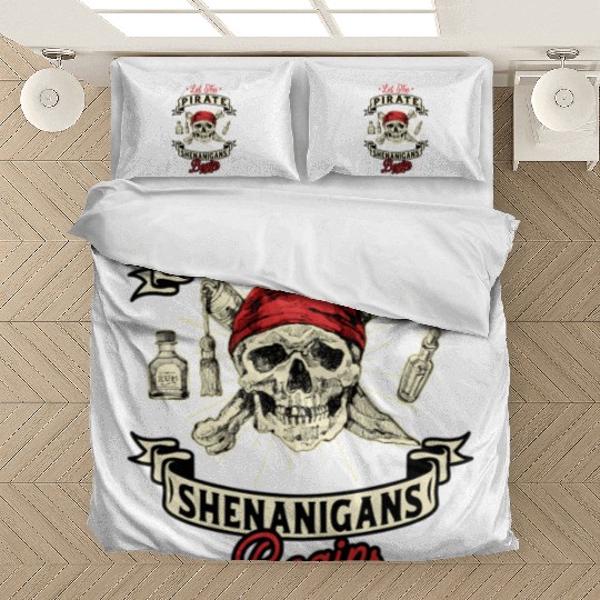 Let The Pirate Shenanigans Begin - Crossbones Bedding Sets