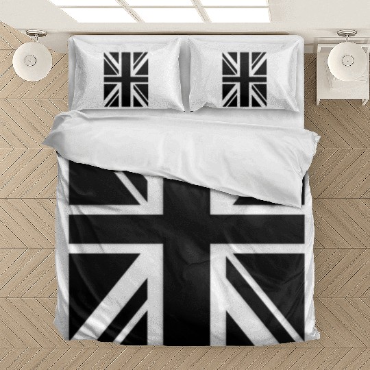 Black Union Jack - Uk Flag - Great Britain Bedding Sets