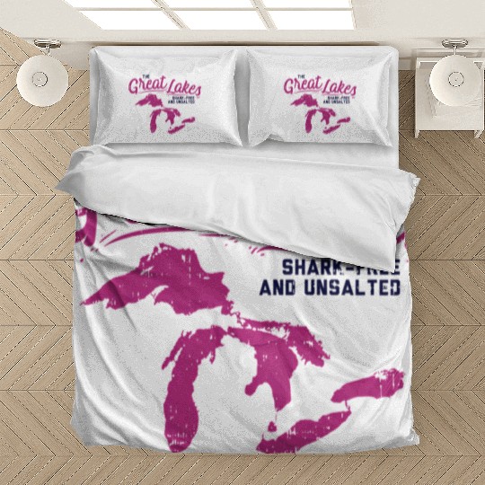 Great Lakes Shark Free Unsalted Summer Vacation Bedding Sets