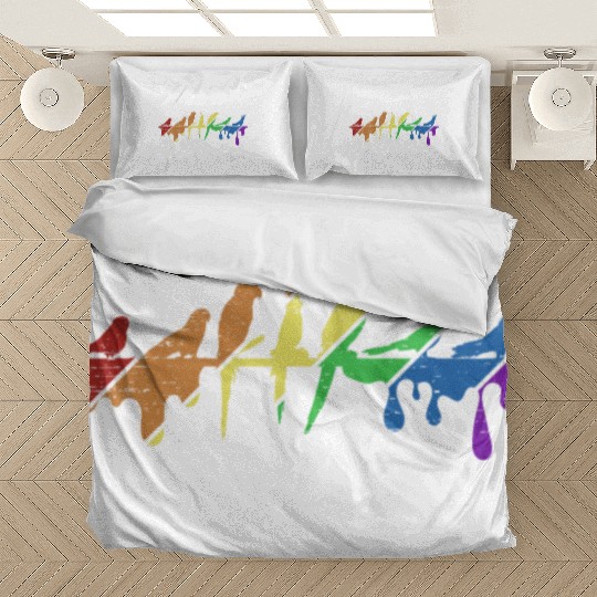 Bird Cockatiel Birds FLower Birding Birdwatching Bedding Sets