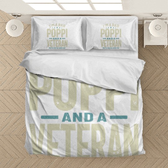 I m A Dad Poppi And A Veteran Bedding Sets