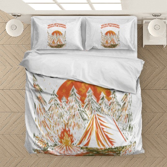 Networking Without Internet Camping Friends Camper Bedding Sets