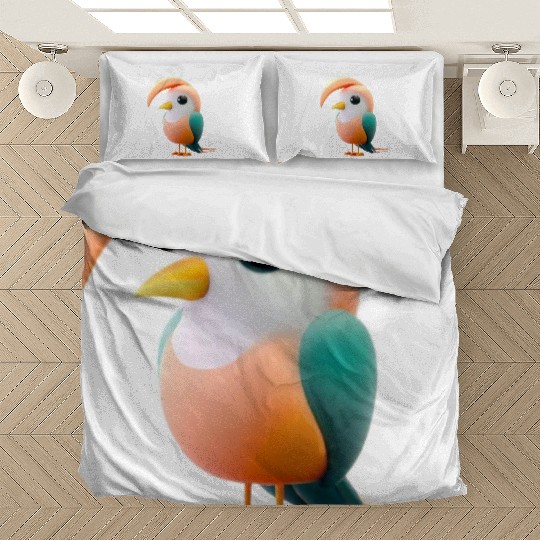 Cute Bird of Paradise 3D Render Bedding Sets
