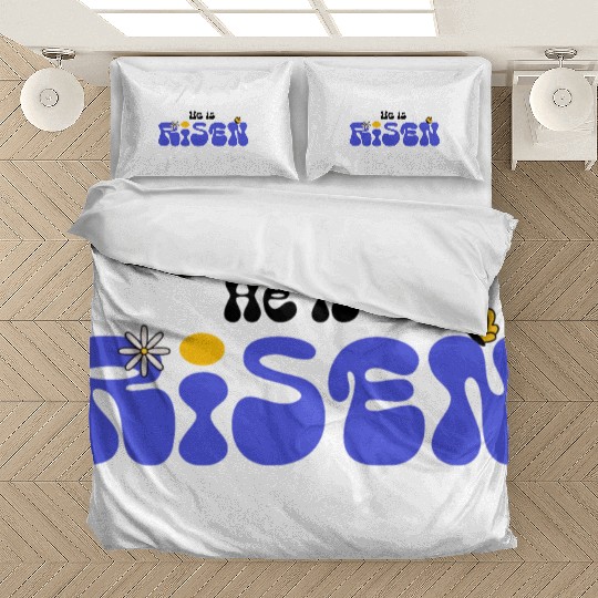 He Is Risen Groovy Christian Easter Bedding Sets