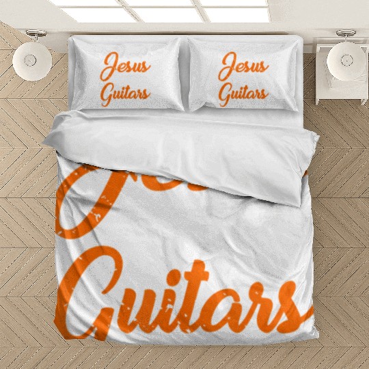 Funny Guitarist Christian Religious Guitar Player Bedding Sets