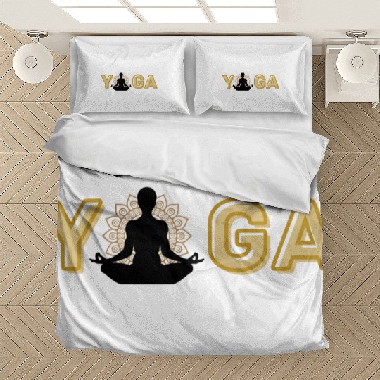 Yoga poses for love Bedding Sets