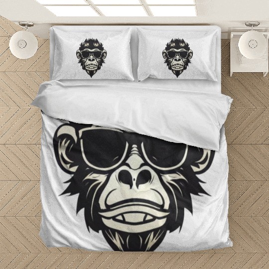 Cool Monkey with Sunglasses - Rock and Roll Design Bedding Sets