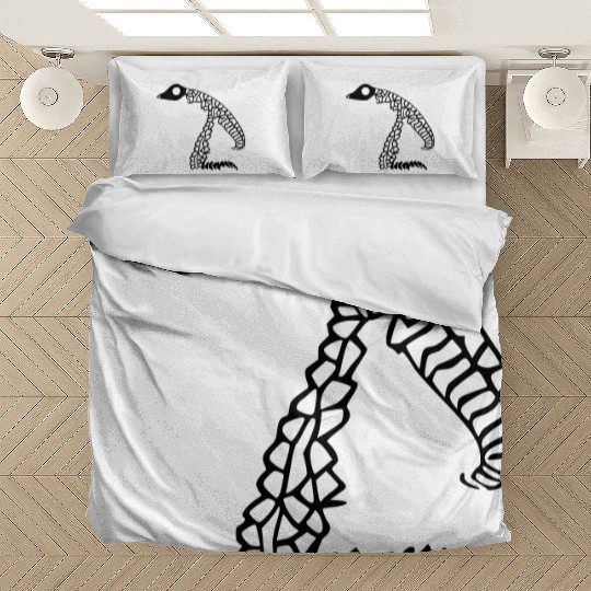 abstract tribal reptile skeleton vector Bedding Sets
