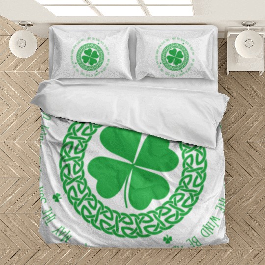 Irish Blessing Celtic Knot 4 Leaf Clover - St Bedding Sets