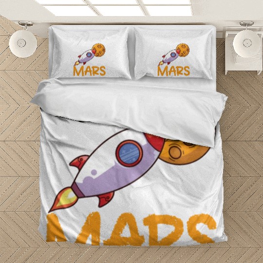 Let's Go To Mars Space Explorer Planet Sayings Bedding Sets