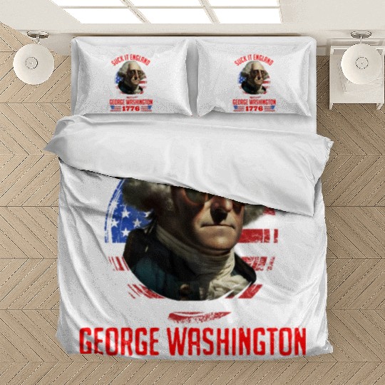 George Washington 1776 Suck it England USA Bedding Sets