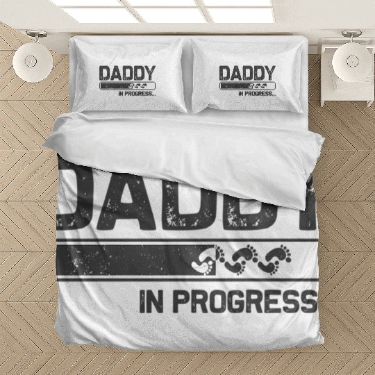 Baby Announcement For Dad With Saying Daddy In Bedding Sets