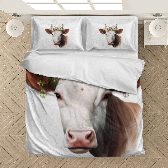 Cow Sunflower Flower Sunshine Wos Bedding Sets