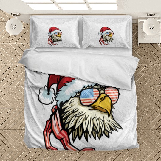 Ugly Usa Flag Bald Eagle Bedding Sets