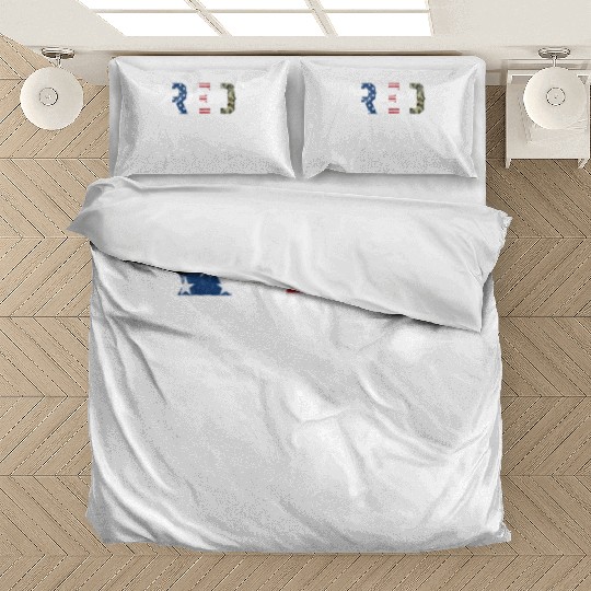 Remember Everyone Deployed Us Flag Camouflage Red Bedding Sets