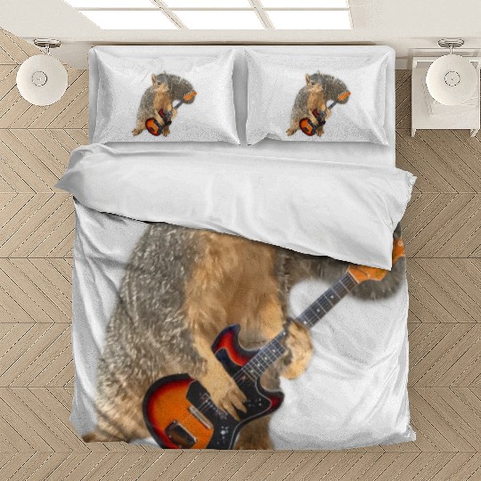Squirrel Playing Guitar Bedding Sets