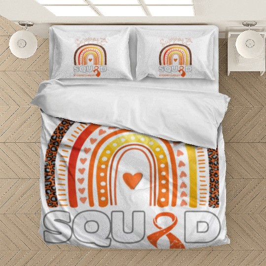 Kidney Cancer Support Squad Dark Blue Ribbon Bedding Sets