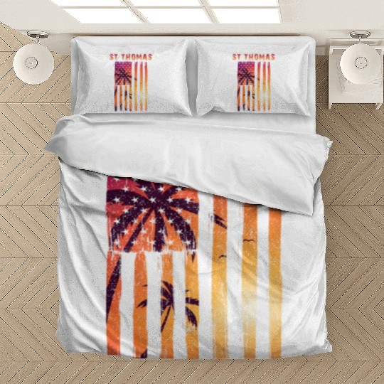 St Thomas Us Virgin Islands Patriotic Flag Bedding Sets