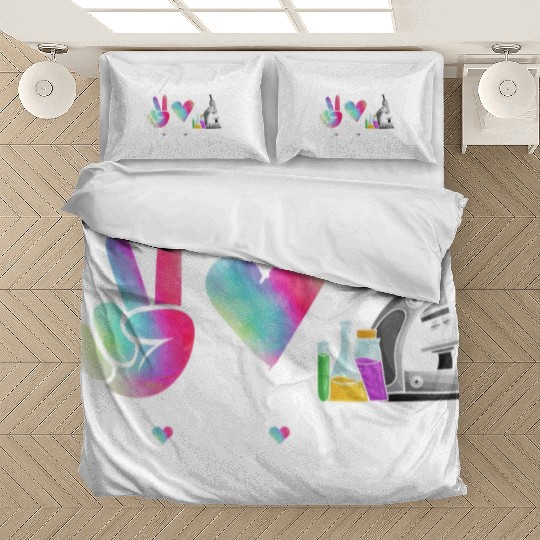 Lab Technologist Peace Love Laboratory Bedding Sets