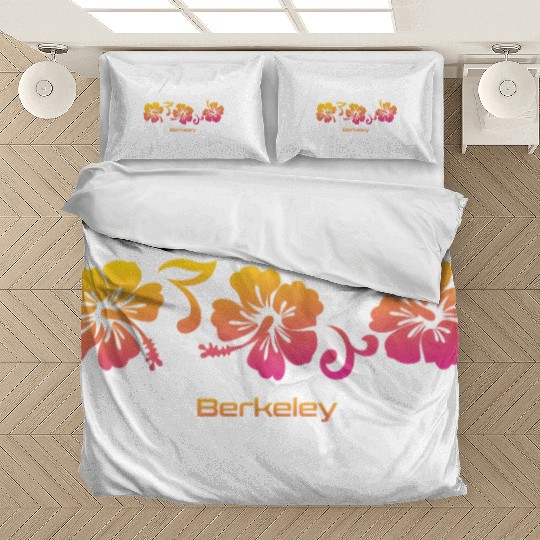 Berkeley California Hibiscus Souvenir Vacation Bedding Sets