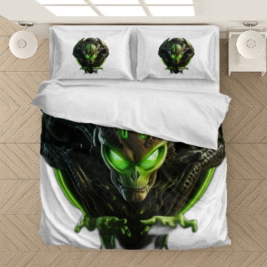 Alien Invasion Green Monster Bedding Sets