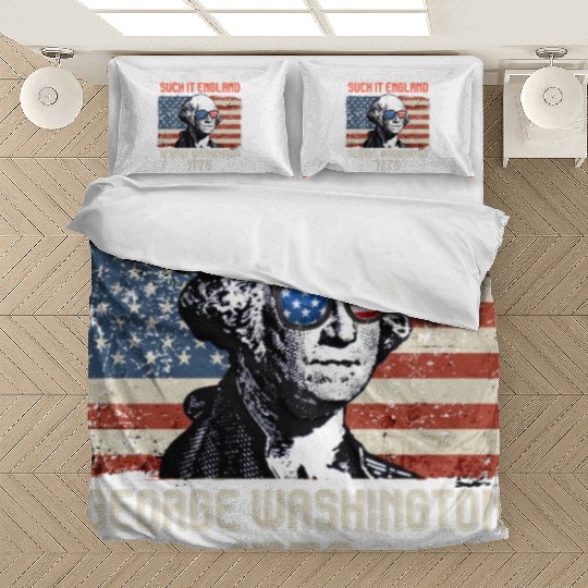 Suck it England George Washington 1776 USA Bedding Sets