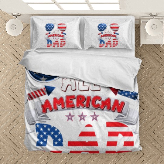 All American Dad US Patriots Fathers America Party Bedding Sets