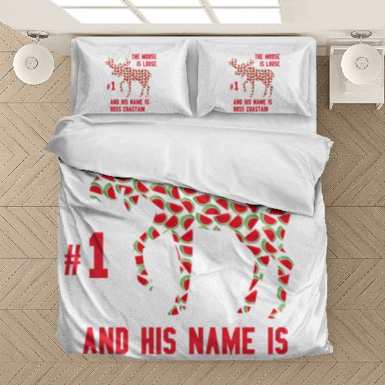 Watermelon Moose Is Loose And His Name Is Ross Bedding Sets